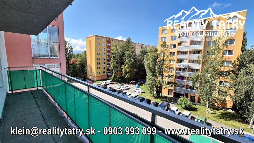 Slnečný 3 izbový byt s terasou a garážou v Poprade bytový dom JAVOR - TOP STAV a LOKALITA !!!