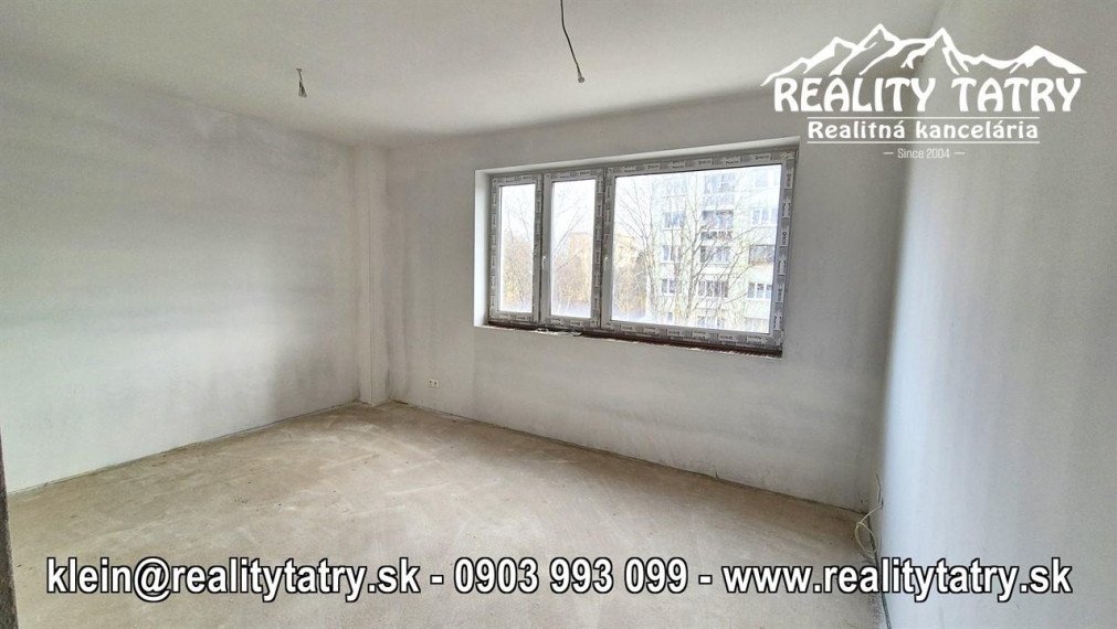 NOVÉ 3 izbové BYTY V CENTRE POPRADU - TOP LOKALITA, Výhľad - ODPORÚČAME !!!