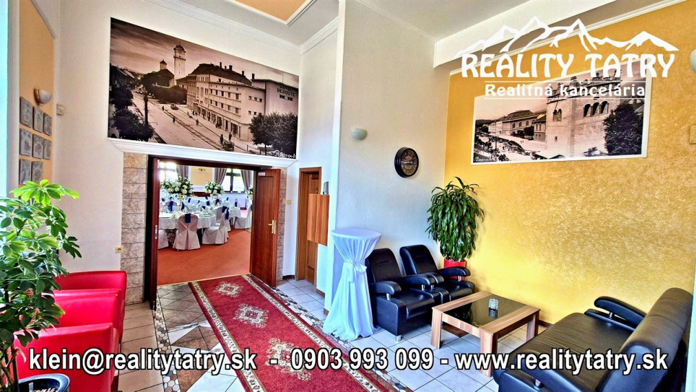 Reštaurácia REDUTA - Jedinečná investičná príležitosť v srdci Popradu - TOP PONUKA, TOP LOKALITA - ODPORÚČAME !!!