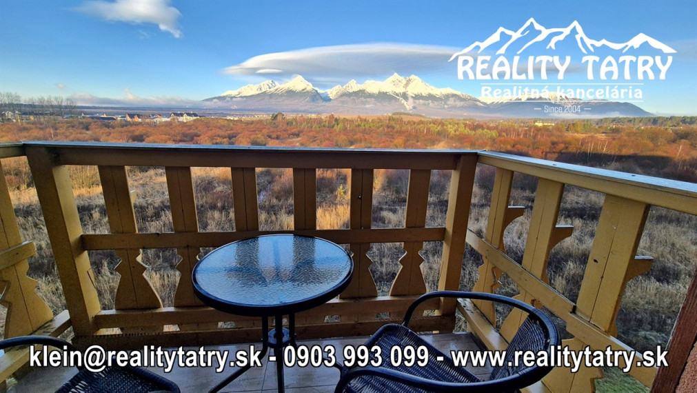 Byt 1 izbový s balkónom vo Veľkej Lomnici - TOP VÝHĽAD, ODPORÚČAME !!!