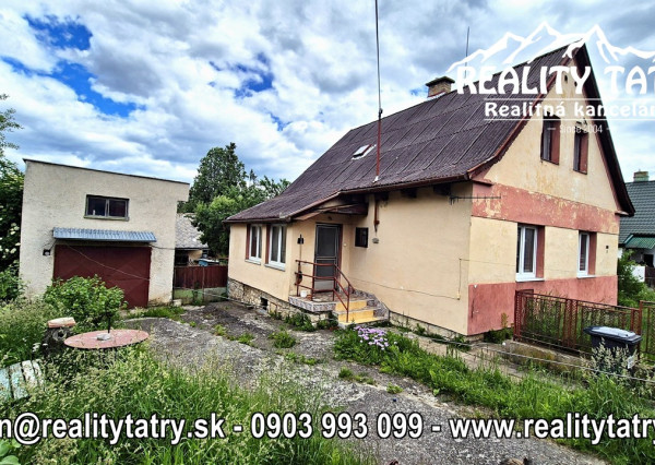 NOVÁ CENA !!! Rodinný dom na rozľahlom pozemku 1550 m2 s garážou a hospodárskou budovou - Poprad - Matejovce
